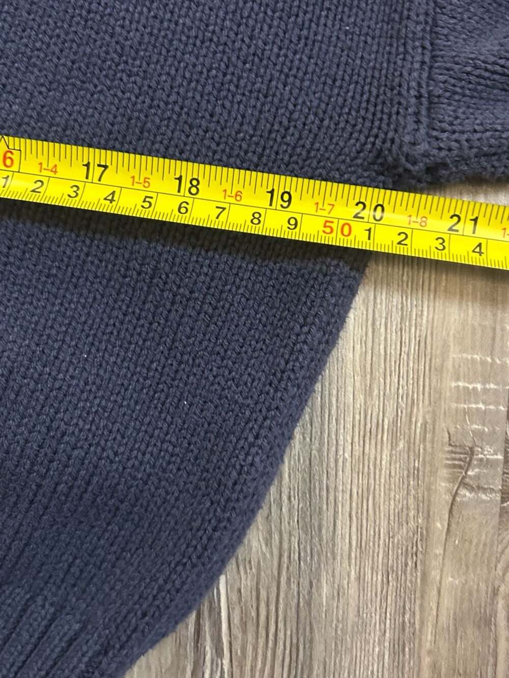 Grayson Threads Navy Blue Teddy Bear American Flag Cropped Sweater - Picture 3 of 5